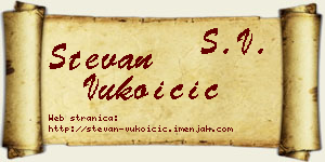 Stevan Vukoičić vizit kartica